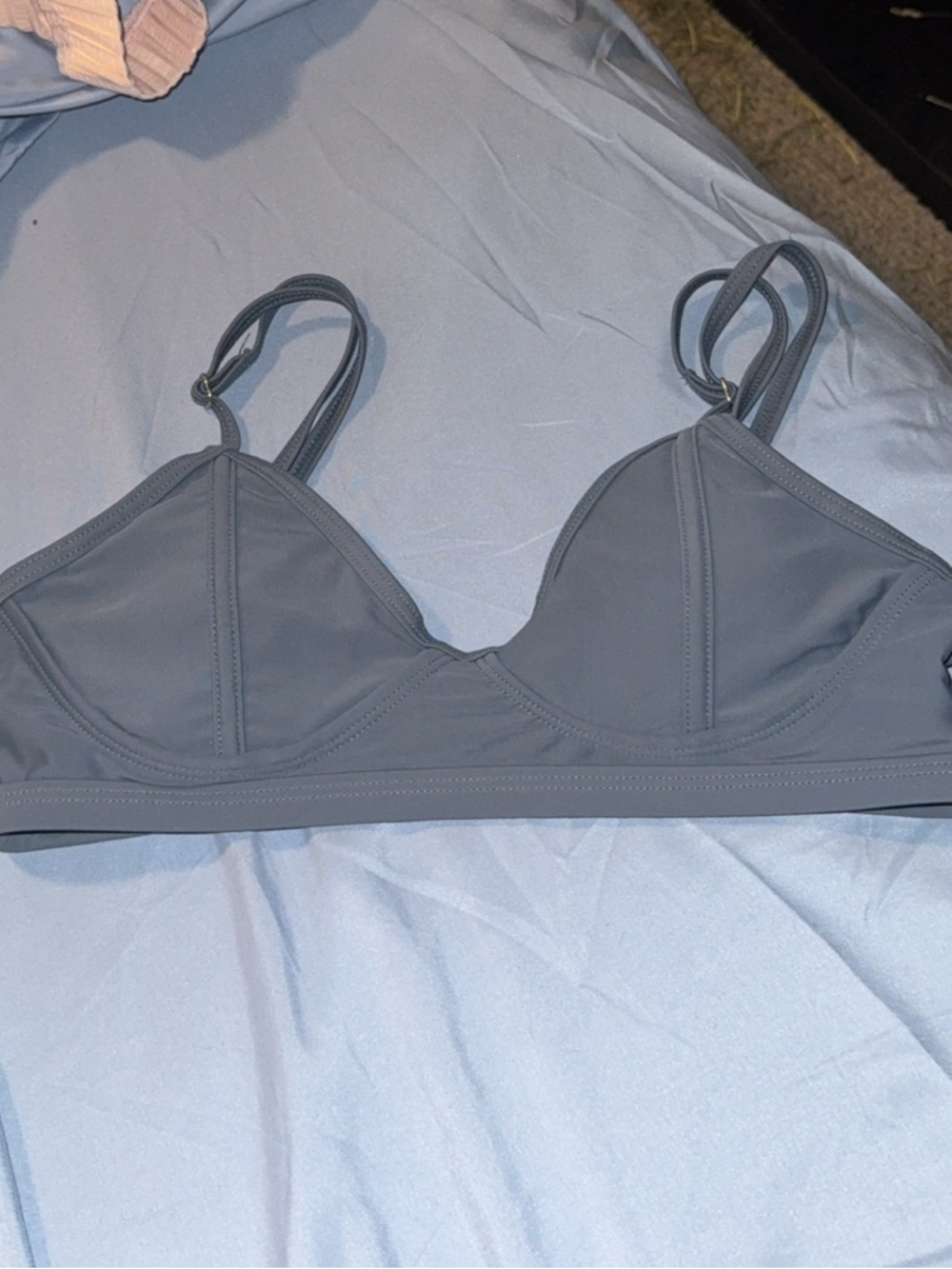 Cupshe Slate Gray Triangle Bikini Top